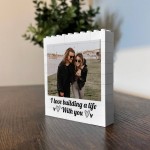 Personalised Photo Bricks Couple Plaque Gift For Anniversary