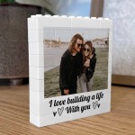 Personalised Photo Bricks Couple Plaque Gift For Anniversary