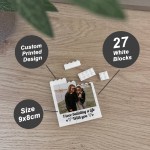 Personalised Photo Bricks Couple Plaque Gift For Anniversary
