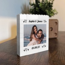 Personalised Couple Gift Photo Bricks Photo Plaque Anniversary