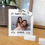 Personalised Couple Gift Photo Bricks Photo Plaque Anniversary