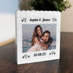 Personalised Couple Gift Photo Bricks Photo Plaque Anniversary