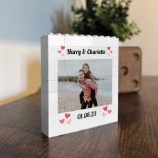 Couple Gift Photo Brick Personalised Plaque Gift For Anniversary