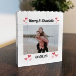 Couple Gift Photo Brick Personalised Plaque Gift For Anniversary