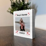 Couple Gift Photo Brick Personalised Plaque Gift For Anniversary