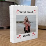 Couple Gift Photo Brick Personalised Plaque Gift For Anniversary