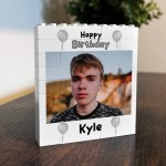 Personalised Photo Bricks Photo Plaque Birthday Gift For Men Son