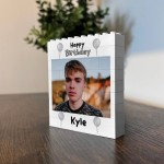 Personalised Photo Bricks Photo Plaque Birthday Gift For Men Son
