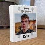 Personalised Photo Bricks Photo Plaque Birthday Gift For Men Son