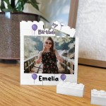 Personalised Birthday Gift For Wome Brick Photo Block Daughter