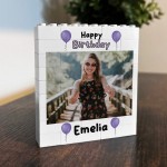 Personalised Birthday Gift For Wome Brick Photo Block Daughter