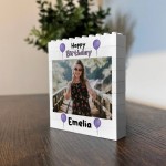 Personalised Birthday Gift For Wome Brick Photo Block Daughter