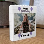 Personalised Birthday Gift For Wome Brick Photo Block Daughter