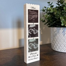 Personalised Mum Gift From Bump Brick Photo Block Building Block