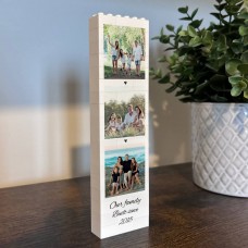 Personalised Triple Collage Family Photo Block Our Family