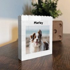 Personalised Photo Bricks Pet Photo Frame Gift For Pet Owner Dog