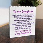 Daughter Sentimental Gift Poem Building Block Daughter Gift Idea