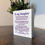 To My Daughter Sentimental Gift Poem Block Daughter Gift Idea