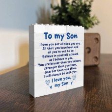 To My Son Sentimental Gift Poem Building Block Son Gift Idea