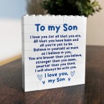 To My Son Sentimental Gift Poem Building Block Son Gift Idea