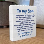 To My Son Sentimental Gift Poem Building Block Son Gift Idea