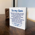 To My Son Sentimental Gift Poem Building Block Son Gift Idea