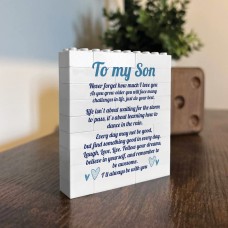 My Son Sentimental Gift Poem Building Block Son Gift From Mum