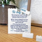 My Son Sentimental Gift Poem Building Block Son Gift From Mum