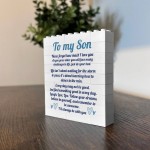 My Son Sentimental Gift Poem Building Block Son Gift From Mum