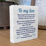 My Son Sentimental Gift Poem Building Block Son Gift From Mum
