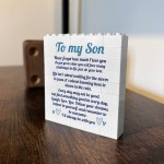 My Son Sentimental Gift Poem Building Block Son Gift From Mum