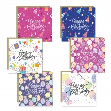 Birthday Cards for Women Best Friends Multipack of 6 Cards