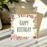 Birthday Card For Her Happy Birthday Floral Greetings Card Women