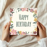 Birthday Card For Her Happy Birthday Floral Greetings Card Women