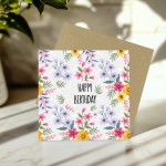 Card For Best Friend Mum Auntie Nan Floral Birthday Card