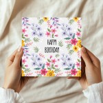 Card For Best Friend Mum Auntie Nan Floral Birthday Card