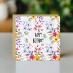 Card For Best Friend Mum Auntie Nan Floral Birthday Card