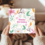 Floral Birthday Card Birthday Cards For Her Happy Birthday Card