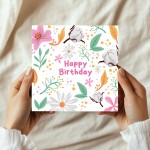 Floral Birthday Card Birthday Cards For Her Happy Birthday Card