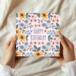 Birthday Cards For Her Floral Birthday Card Happy Birthday Card