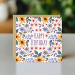 Birthday Cards For Her Floral Birthday Card Happy Birthday Card