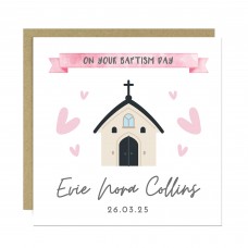 Personalised Baptism Card On Your Baptism Day Card For Daughter