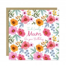 Birthday Card For Mum To A Lovely Mum Birthday Card Floral Card