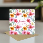 Birthday Card For Mum To A Lovely Mum Birthday Card Floral Card