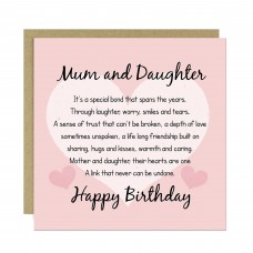 Mother And Daughter Card, Card For Mother, Card For Mum