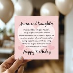 Mother And Daughter Card, Card For Mother, Card For Mum