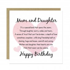 Birthday Card Card for Mum Mother Mum And Daughter Card