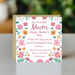 Mothers Day Card For Mum Mother To A Beautiful Mum Mothers Day