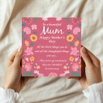 Mothers Day Card Poem Card For Mum Mother To A Beautiful Mum