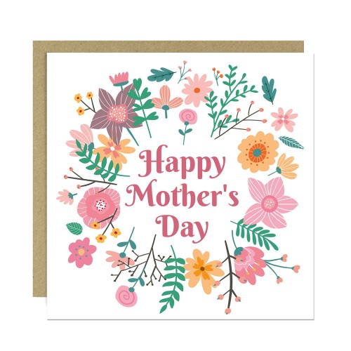 HAPPY MOTHERS DAY CARD Floral Mothers Day Card Nan Card Mum Card